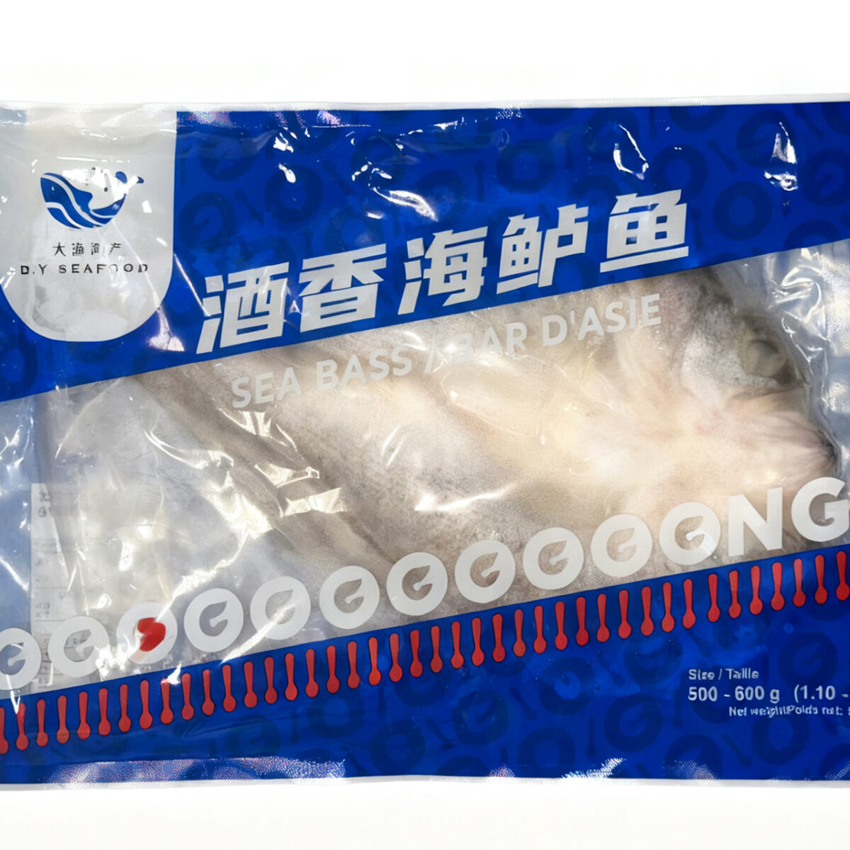 Prepared Seabass 500-600g (1.10-1.32lb)